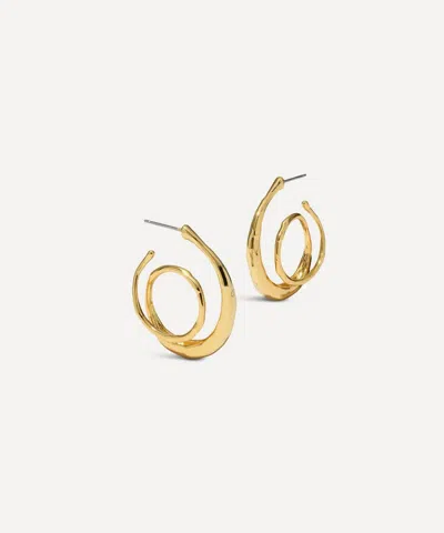 Alexis Bittar 14ct Gold-plated Molten Spiral Hoop Earrings