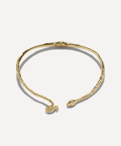 Alexis Bittar 14ct Gold-plated Serpent Crystal Skinny Collar Necklace