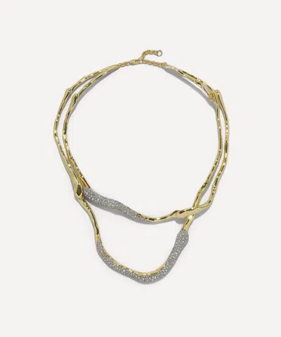 Alexis Bittar 14ct Gold-plated Solanales Crystal Twisted Collar Necklace