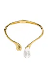 Alexis Bittar Womens Lucite Sprout 14ct Yellow Gold-plated Brass Collar In Gold