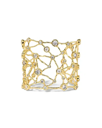 Alexis Bittar Alexis Bitar Asterales Cubic Zirconia Celestial Wide Cuff Bracelet In Gold