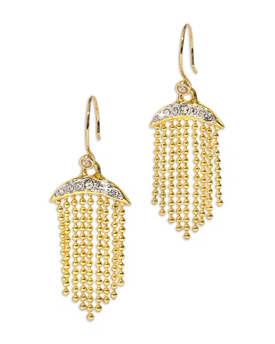 Alexis Bittar Alexis Bitar Solanales Crystal & Fringe Drop Earrings In Gold