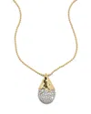 Alexis Bittar Solanales Teardrop Pendant Necklace In Gold