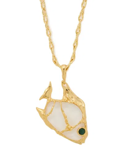 Alexis Bittar Angelfish-pendant Necklace In Gold