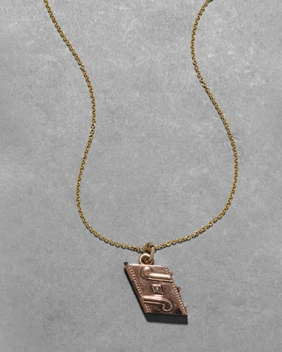 Alexis Bittar Antique 1800s 10k Rose & Pearl Book Locket Necklace In Gold