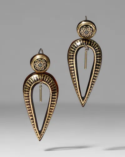 Alexis Bittar Antique 1800s 14k With Tortoise Earrings In Gold