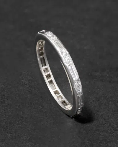 Alexis Bittar Antique 1910s & Diamond Band Ring In Gray