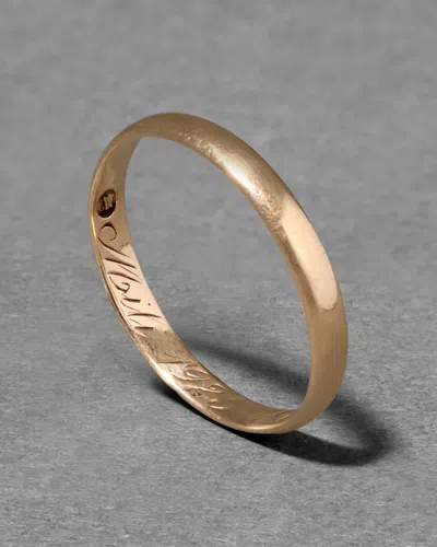 Alexis Bittar Antique 1920s 14k Thin Band Ring In Neutral