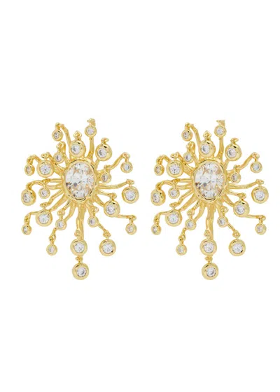 Alexis Bittar Asterales 14kt Gold-plated Clip-on Earrings In Neutral