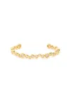 Alexis Bittar Asterales Cubic Zirconia Skinny Cuff Bracelet In 14k Gold Plated In Gold