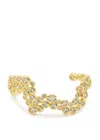Alexis Bittar Asterales Crystal-embellished 14kt Gold-plated Cuff In Gold