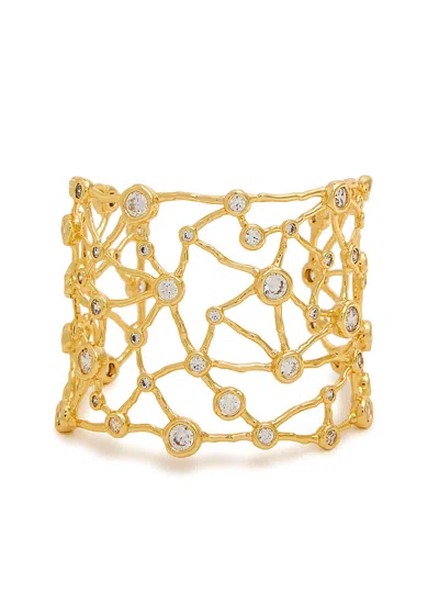 Alexis Bittar Asterales Crystal-embellished 14kt Gold-plated Cuff