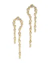 Alexis Bittar Asterales Cubic Zirconia Arched Linear Drop Earrings In 14k Gold Plated In Stones