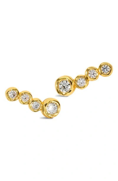 Alexis Bittar Asterales Cubic Zirconia Bar Earrings In Gold