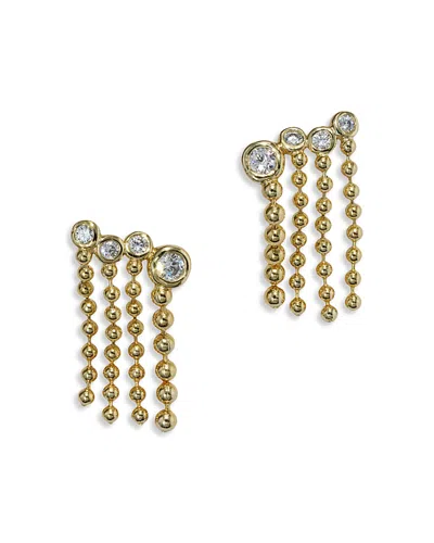 Alexis Bittar Asterales Cubic Zirconia Bubble Fringe Climber Earrings In Gold
