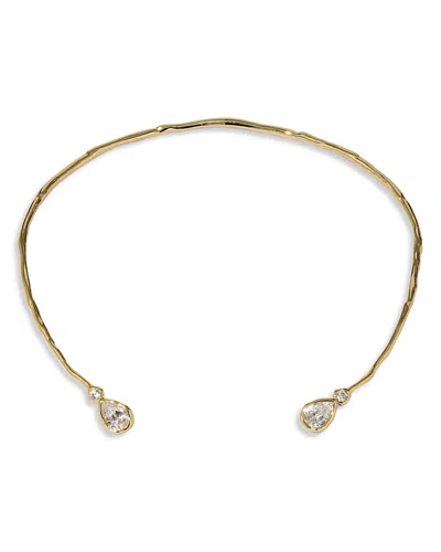 Alexis Bittar Asterales Cubic Zirconia Capped Skinny Structured Collar Necklace, 4.75 In Neutral