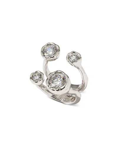 Alexis Bittar Asterales Cubic Zirconia Open Ring In Gray