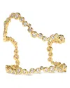 Alexis Bittar Asterales Cubic Zirconia Open Wave Cuff Bracelet In 14k Gold Plated In Gold