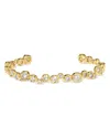 Alexis Bittar Asterales Cubic Zirconia Skinny Cuff Bracelet In 14k Gold Plated In Gold
