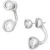 Alexis Bittar Asterales Cubic Zirconia Studs & Jackets Set In Silver
