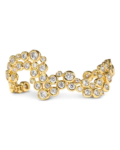 Alexis Bittar Asterales Cubic Zirconia Wave Cuff Bracelet In 14k Gold Plated In Stones