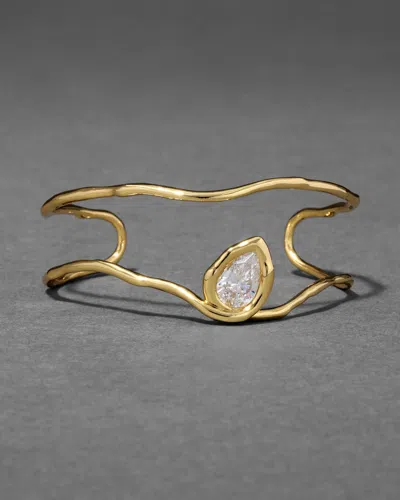 Alexis Bittar Alexis Bitar Asterales Floating Cubic Zirconia Double Row Cuff Bracelet In Gold