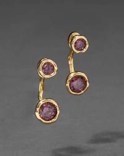 Alexis Bittar Asterales Gold Front Back Earring-