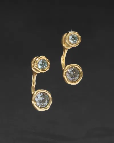 Alexis Bittar Asterales Gold Front Back Earring-