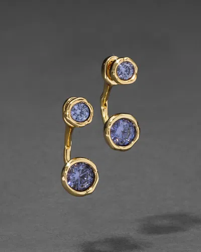 Alexis Bittar Asterales Gold Front Back Earring-
