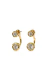 Alexis Bittar Asterales Gold Molten Front Back Earring