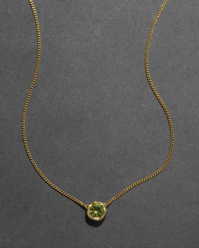Alexis Bittar Asterales Gold Solitaire Necklace- Peridot