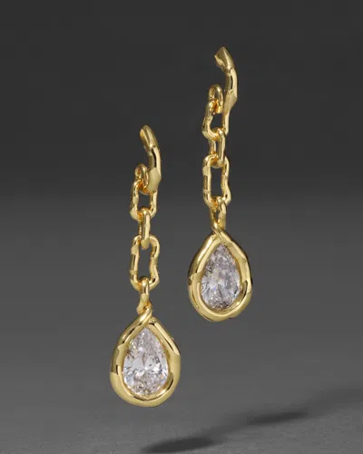 Alexis Bittar Asterales Link Pear Drop Earrings In Black