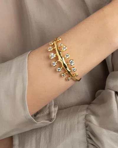 Alexis Bittar Asterales Modernist Cuff Bracelet In Gold
