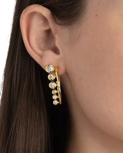 Alexis Bittar Asterales Modernist Hoop Earrings In Gold