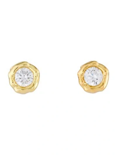 Pre-owned Alexis Bittar Asterales Molten Bezel Stud Earrings In Multi