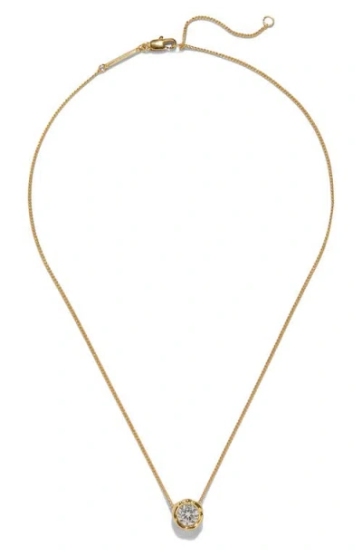 Alexis Bittar Asterales Molten Cubic Zirconia Pendant Necklace In Gold