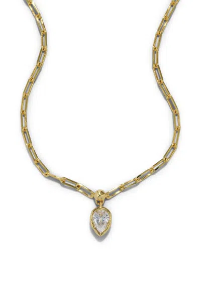 Alexis Bittar Asterales Petite Cubic Zirconia Pendant Necklace In Gold