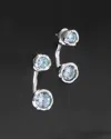 Alexis Bittar Asterales Silver Front Back Earring- In Silver