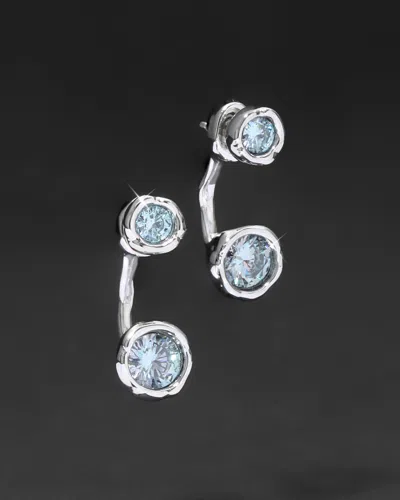 Alexis Bittar Asterales Silver Front Back Earring-