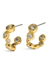 Alexis Bittar Asterales Cubic Zirconia Small Oval Hoop Earrings In 14k Gold Plated In Stones/yellow Gold