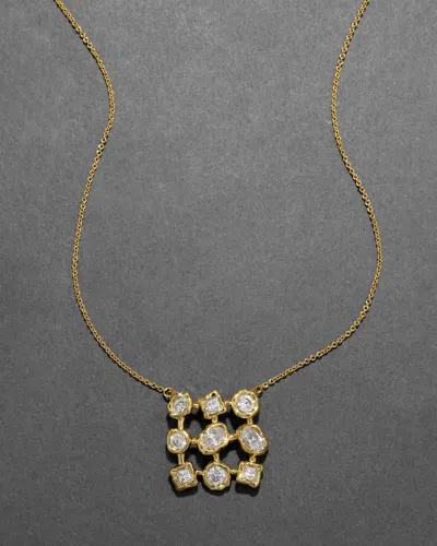 Alexis Bittar Asterales Square Pendant Necklace- In Multi