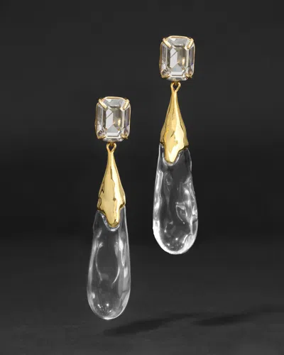 Alexis Bittar Bonbon Crystal Large Teardrop Earring- In Gold