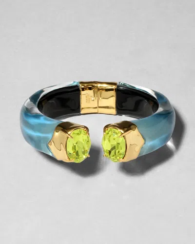 Alexis Bittar Bonbon Crystal Lucite Hinge Bracelet- In Blue
