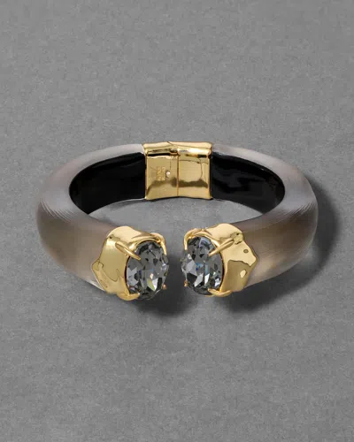 Alexis Bittar Bonbon Crystal Lucite Hinge Bracelet- In Gold