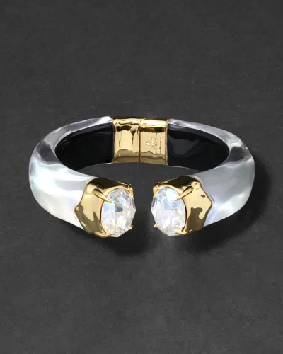 Alexis Bittar Bonbon Crystal Lucite Hinge Bracelet- In Metallic