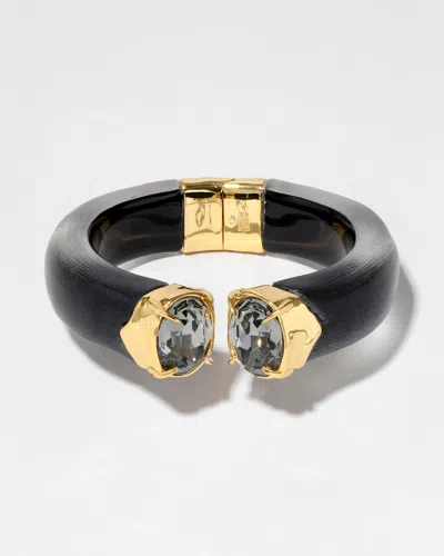 Alexis Bittar Bonbon Crystal Lucite Hinge Bracelet- In Orange