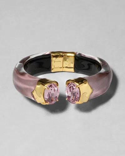 Alexis Bittar Bonbon Crystal Lucite Hinge Bracelet- In Pink