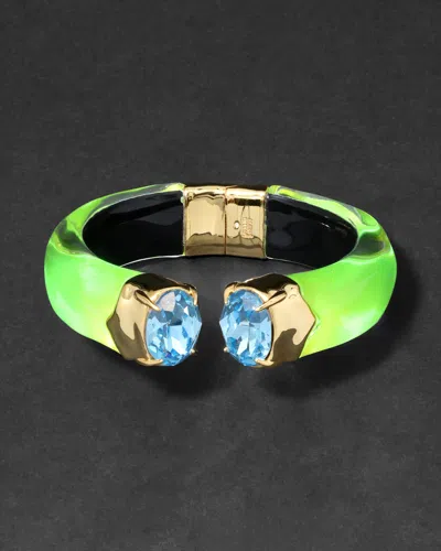 Alexis Bittar Bonbon Crystal Lucite Hinge Bracelet- In Green