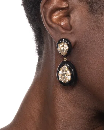 Alexis Bittar Bonbon Crystal Lucite Teardrop Post Earring- In Onyx