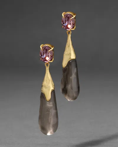 Alexis Bittar Bonbon Crystal Small Teardrop Earring- In Gold